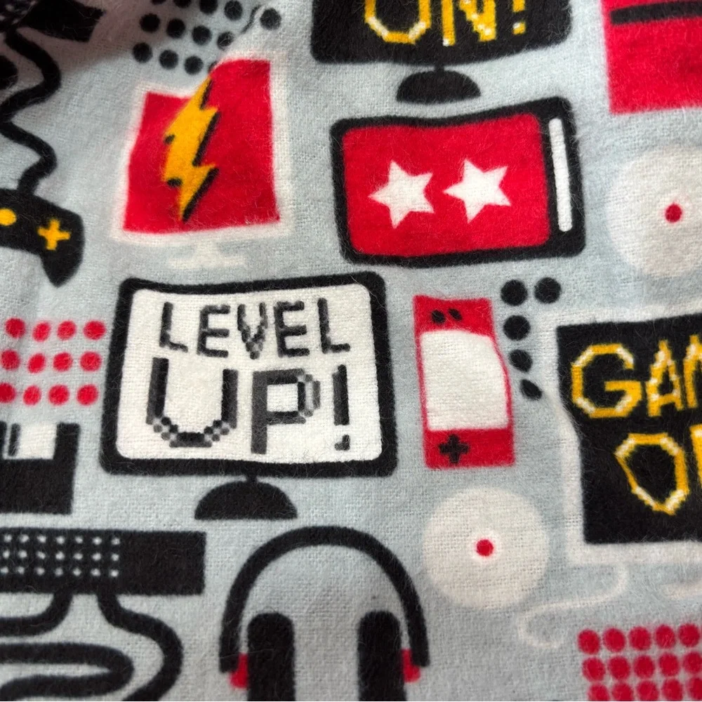 14”x14” Handmade Cotton Drawstring Gift Bag - Gaming Theme